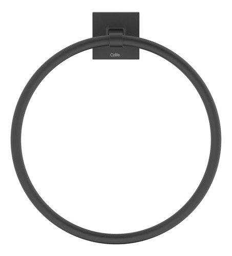 Porta Toalha Anel Celite Up Preto Matte B5034cl0r0