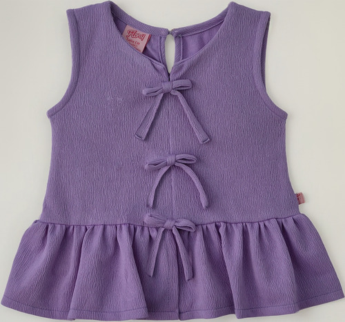 Blusa Con Tres Moños Al Frente Niña Flory 0064