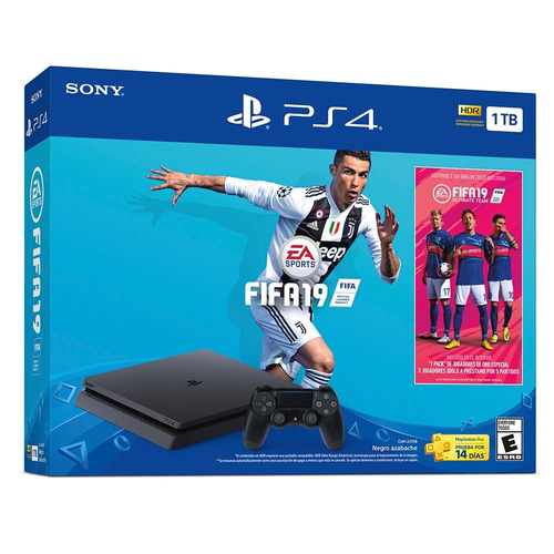 Playstation 4 Slim Ps4 Bluray 1tb Fifa 2019 Nuevo + Envio