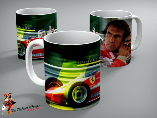 Taza De Ceramica Ferrari Carlos Lole Reutemann 02