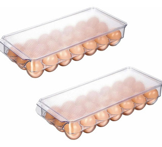 BESTONZON 5 unids Huevera de plástico para la Nevera Transparente envase para Huevos con Capacidad para 6 Huevos 
