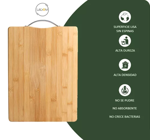 Compra EYEPOWER XL Tabla de Cortar de Bambú 50x35x3cm Tabla de Cocina de  Madera en