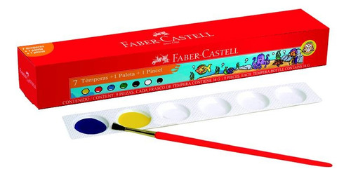 6 Temperas Pintura Lavable Faber Castell