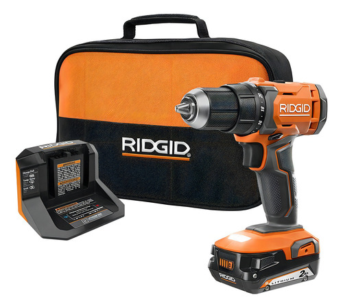 Ridgid - Kit De Taladro/controlador Inalámbrico De 18 V Con (1) Batería De 2.0 Ah Y Cargador - R86001k