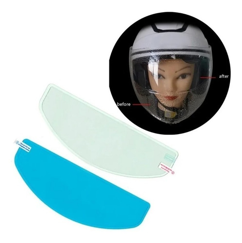 Protector Hidrogel Antiempañante Antigotas Lluvia Casco Moto