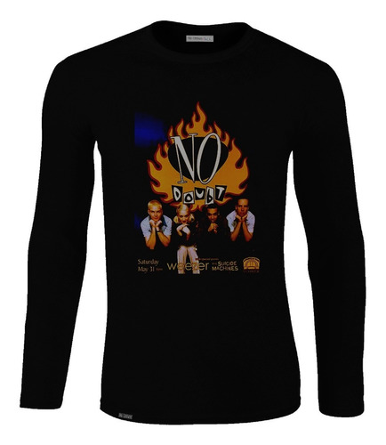 Camiseta Manga Larga No Doubt Weezer Llama De Fuego Rock Lbo