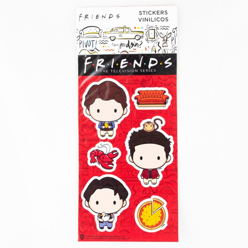 Imagen 2 de 3 de Stickers - Friends - Chibi Boys - Chandler, Joey, Ross