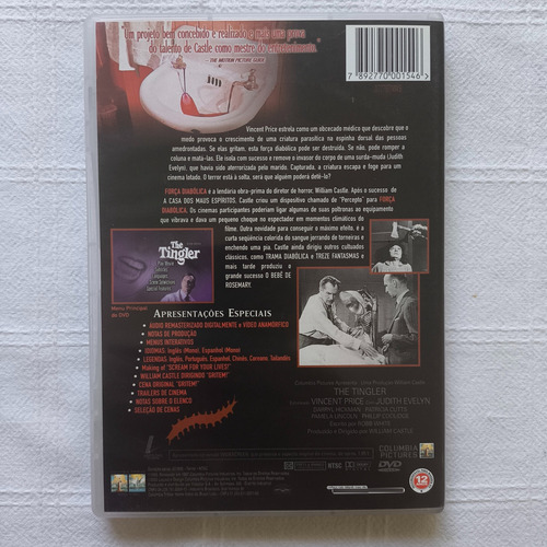 Dvd - Força Diabólica - Vincent Price - William Castle (Usado)