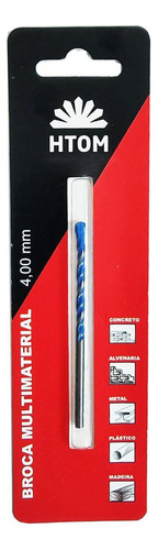 Kit 5 Brocas 4mm Multifunção Multimaterial Fura Tudo Htom
