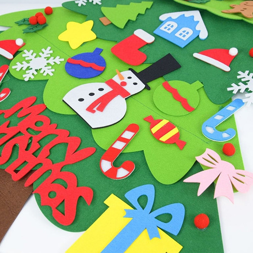 Árbol De Navidad De Fieltro De Juguetes Para Niños Diy 100cm