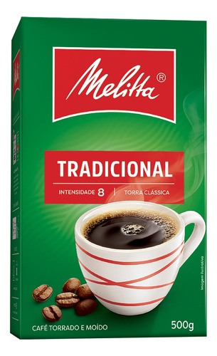 Café Torrado e Moído Tradicional Melitta Caixa 500g