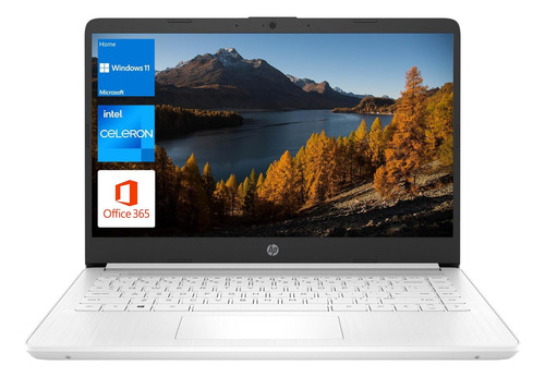 HP Essential 14-dq0052dx Blanco 4GB RAM Intel Celeron N4120 64GB Windows 11 Home 1366px x 76px - Excelente (Reacondicionado)