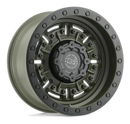 Rin Black Rhino Abrams Verde Mate 17x8.5 6x139 Offset -18