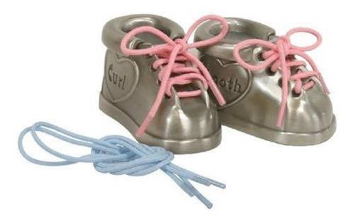 Stephan Baby Pewter First Tooth And Curl Keepsake Shoes