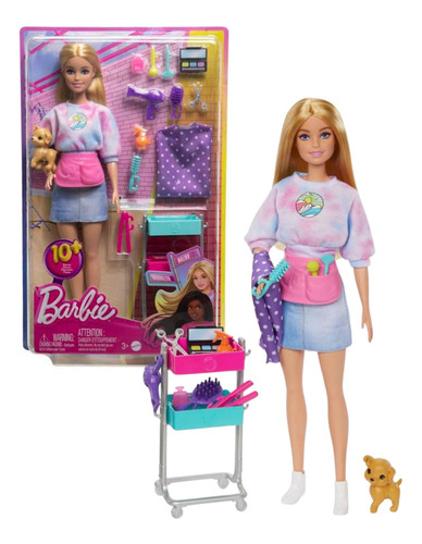 Boneca Barbie Malibu Estilista De Cabelo C Acessórios Mattel
