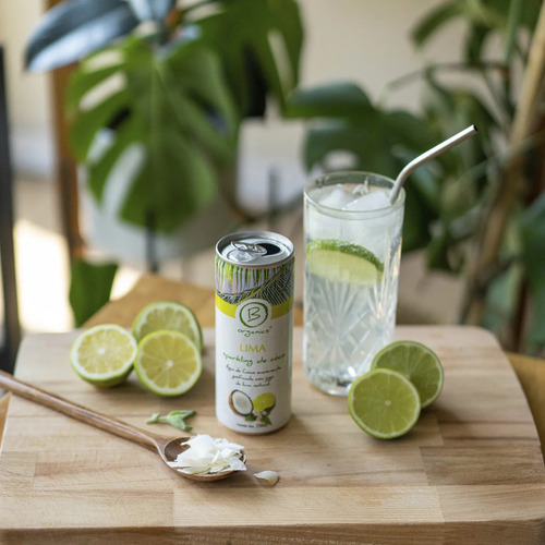6 Pack Agua De Coco Con Gas 250ml Lima, Pomelo Y Arándanos