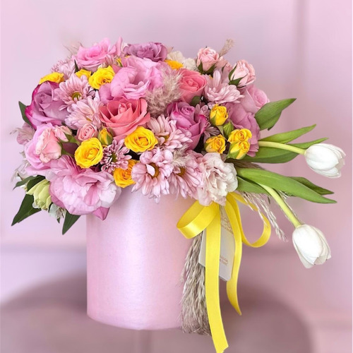4 Caja Para Flores Y Regalos Carton Rígido Cilindro 15 Cm