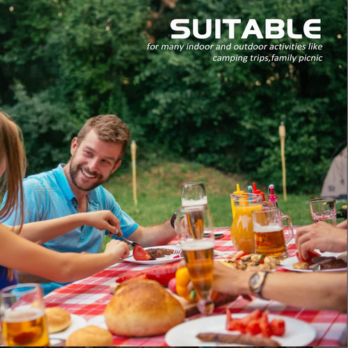 Mantel De Picnic Impermeable Con Fundas Ajustables Para Mesa