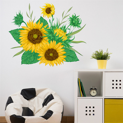 Adhesivos Decorativos De Pared Con Forma De Girasol, Decorac