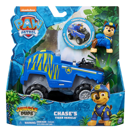 Paw Patrol Jungle Pups Chase Tiger Vehicle Color Azul