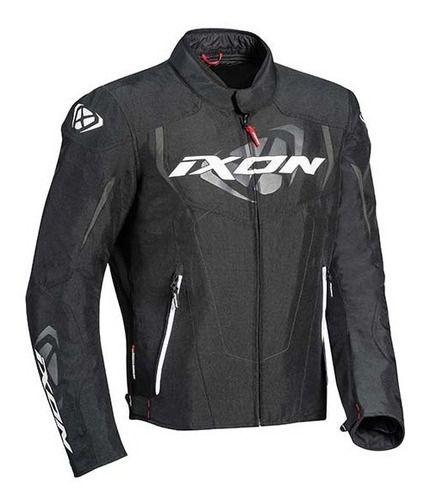 Campera Moto Ixon Cobra Negra/blanca Deportiva Impermeable