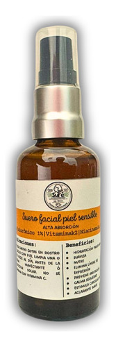 Suero Facial Niacinamina 8%, Ácido Hialuronico 1%, Vit. K2