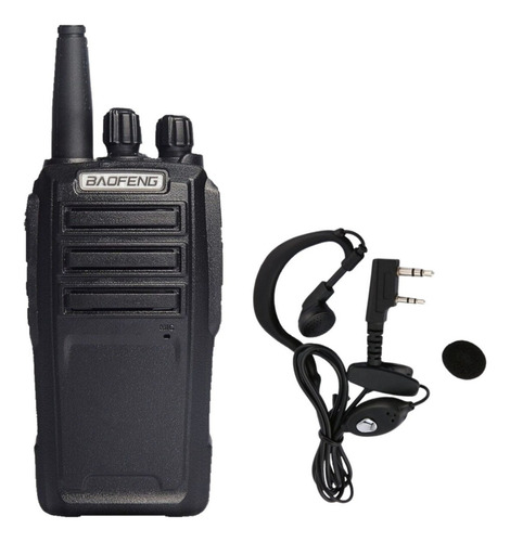 Kit 4 Walkie Talkie Baofeng Uv-6 Banda Dupla 128 Canais Ht Bandas De Freqüência Dual Band Cor Preto