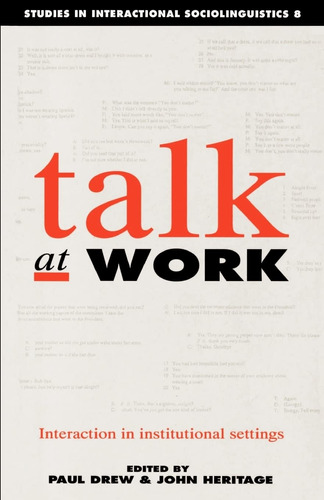 Livro Talk At Work - Drew, Paul [2001]