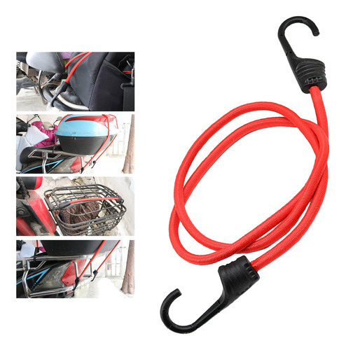 Cuerda Elástica Para Bicicleta, Soporte De Carga Rojo 100cm