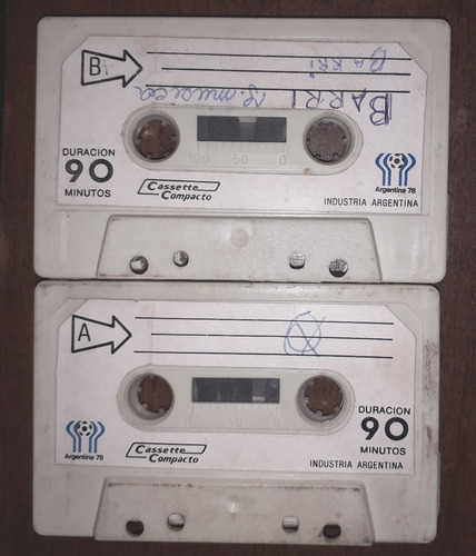 Dos Cassettes Mundial Argentina 1978 (grabaciones Personales