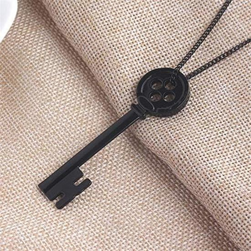 Accesorios Para Disfraz De Halloween, Anteojos De Película Coraline, Collar Con Colgante De Llave, Piedra De Ver, Collar, Broche, Pinzas Para El Pelo