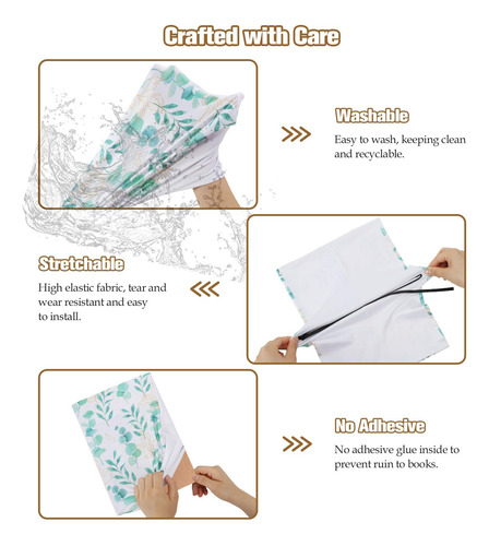 Funda De Libro Moko, Elástica Y Reutilizable, Tamaño Jumbo,