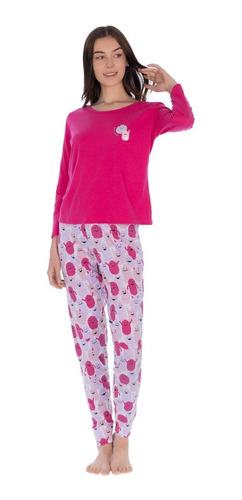 Pijama Algodón Manga Larga Pantalón Mujer Tops&bottoms 25248