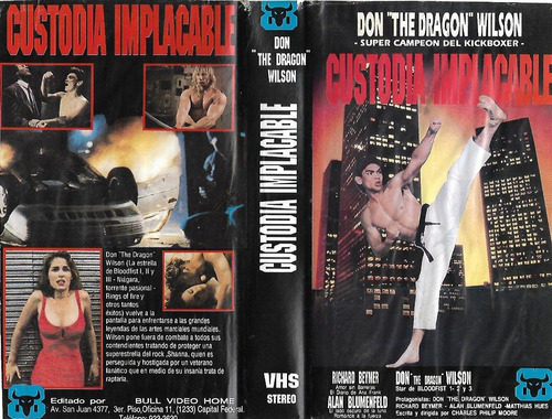 Custodia Implacable Vhs Don The Dragon Wilson Black Belt