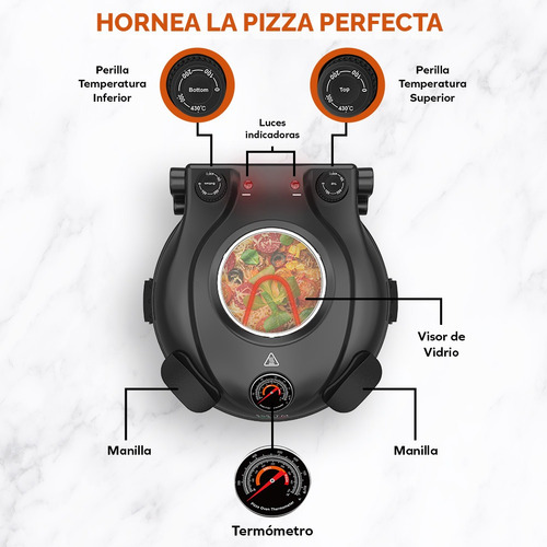 Horno Para Pizza Eléctrico Con Visor Essetta