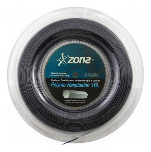 Corda Zons Polymo Hexplosion 16l Preto - Set Unitário