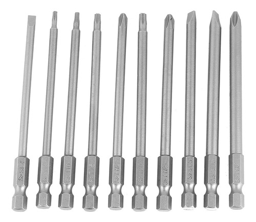 10 Punta Destornillador Hexagonal Ranura Cruz + Tipo 1