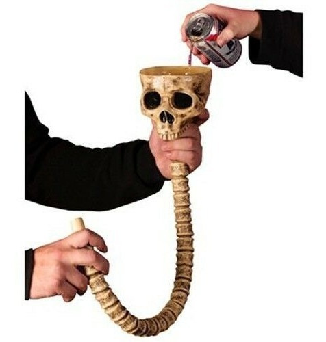 Embudo Cervecero Beer Bong Calavera Craneo Halloween