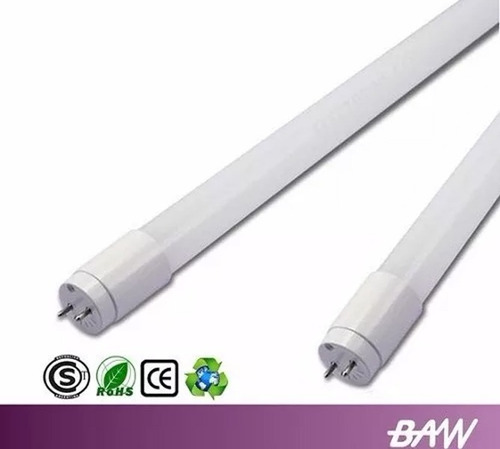 Imagen 2 de 10 de Tubo Led 36w = 18w 120cm Luz Fría 6500k Baw Pack 20un