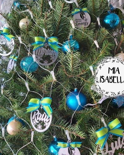 4 Esfera Navideña Personalizada Huella Perro Navidad Pintada