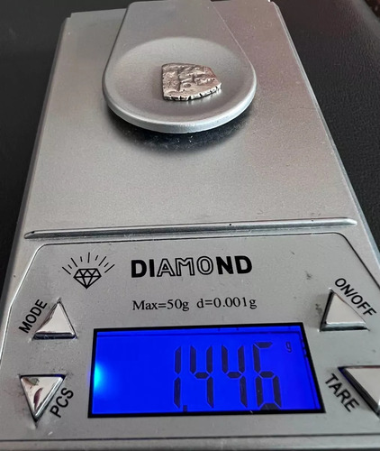 Moneda Macuquina Plata 1/2 Real Felipe V 1701 1731 Colonial
