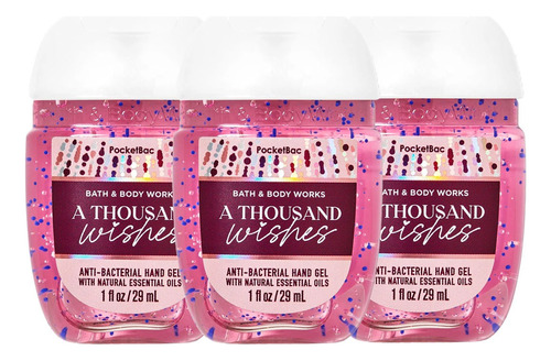 Gel Antibacterial Bath & Body Works A Thousand Wishes 3pz