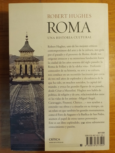 Robert Hughes - Roma. Una Historia Cultural (Usado)