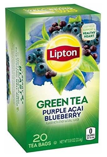 Caja De Tè Té Verde Lipton Con Acai Morado Y Arándano (pa