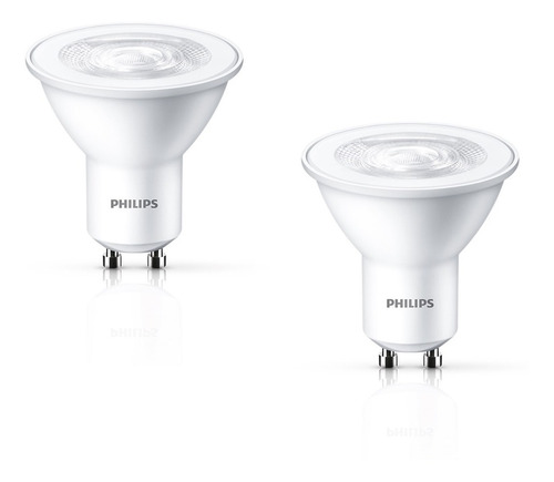 Imagen 3 de 4 de Pack 8 Philips Led Gu10 4-50 Watts Dicroico Calido O Frio