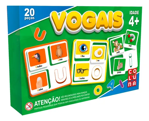 Kit Jogos Educativos Escolares 4 Anos Formar Palavras Vogais