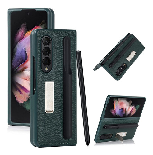 Funda Para Samsung Galaxy Z Fold 3 - Verde + Porta Lapiz