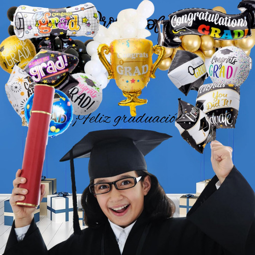 30pzs paquete de globos para graduación para helio regalos souvenirs graduación Fiesta decoración para graduación 2025