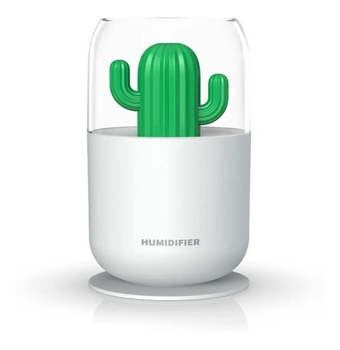 Humidificador Aromatizador Cactus Usb Difusor Luz Led 300ml