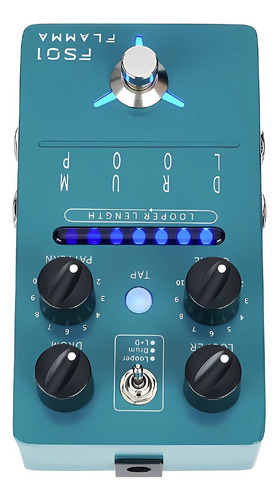 Pedal De Ritmo Drum Looper Flamma Fs01 Cuo Color Azul agua